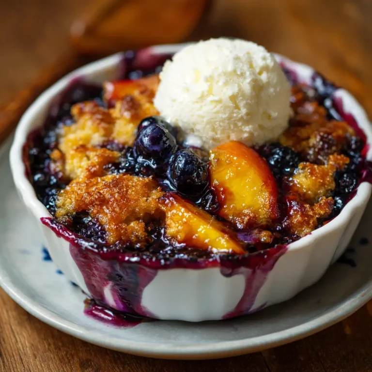Peach Blueberry Cobbler Recipe