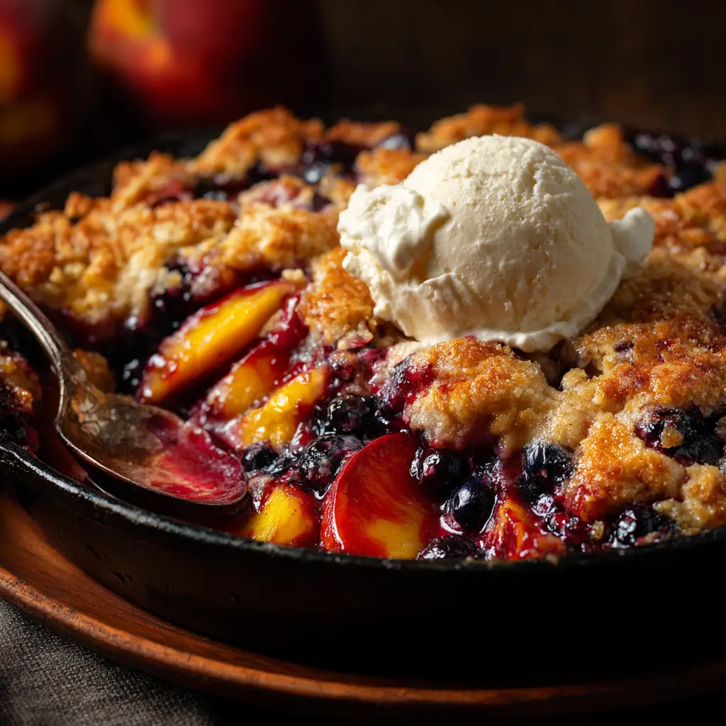 Peach Blueberry Cobbler Recipe