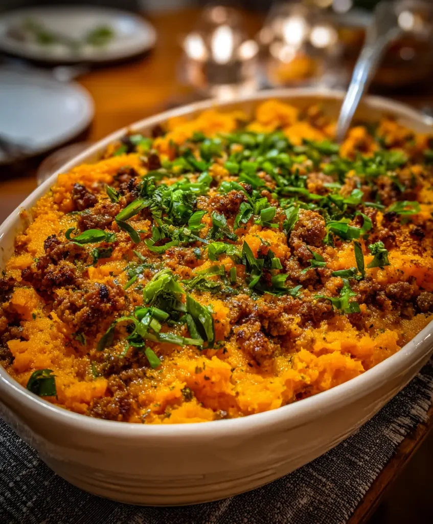 ground turkey sweet potato casserole