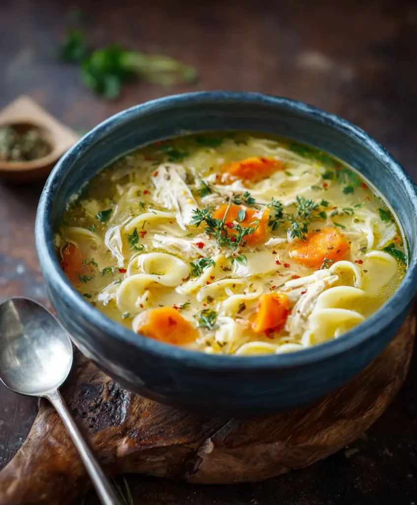 vegetarian chicken noodle soup