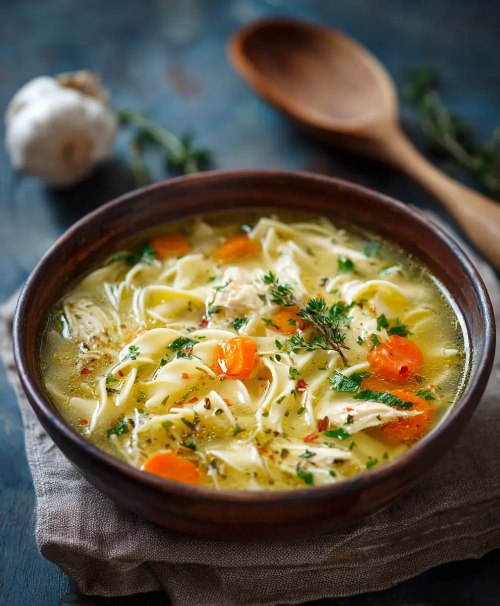 vegetarian chicken noodle soup