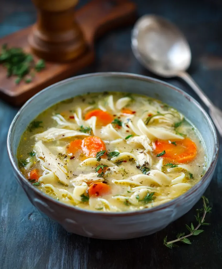 vegetarian chicken noodle soup