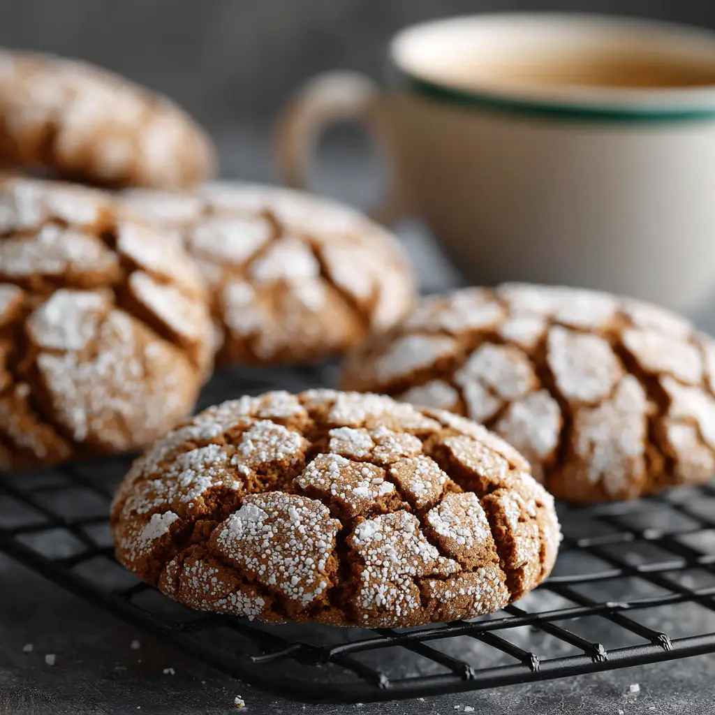 Gingerbread Crinkle Cookies