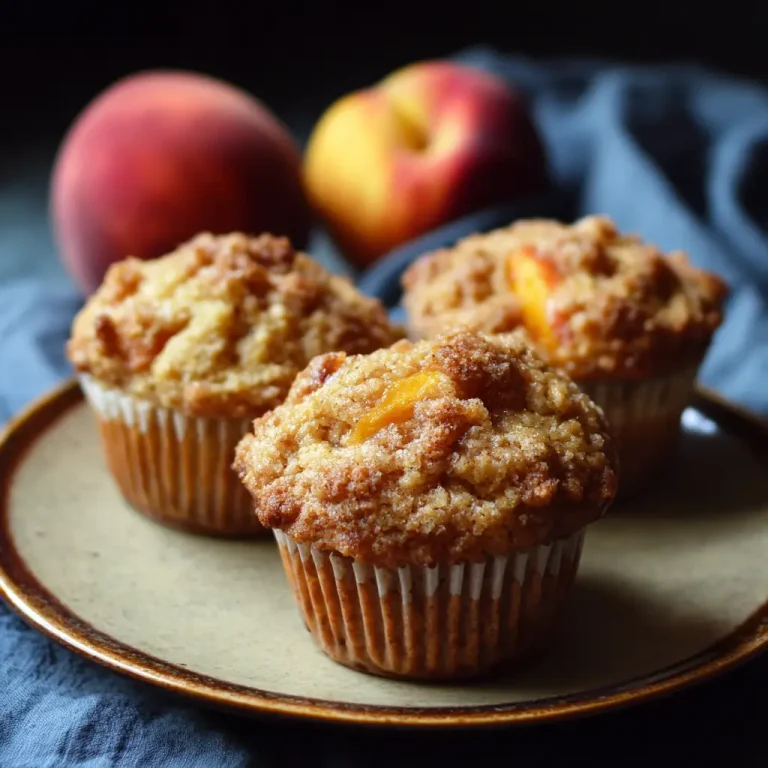 Peach Cobbler Muffins