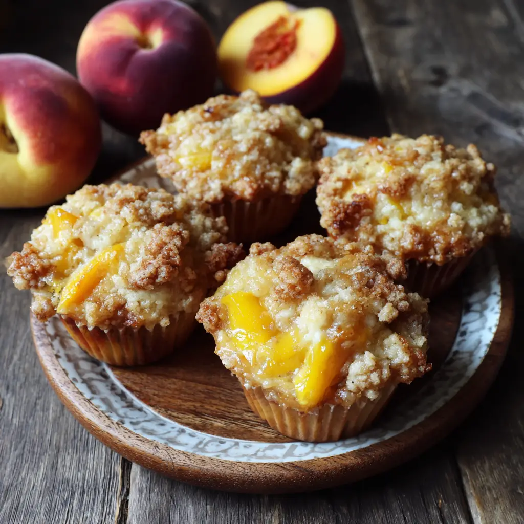 Peach Cobbler Muffins
