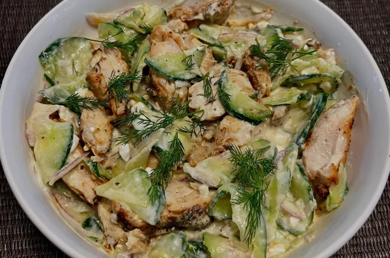 Easy Chicken Cucumber Salad Packed with Protein
