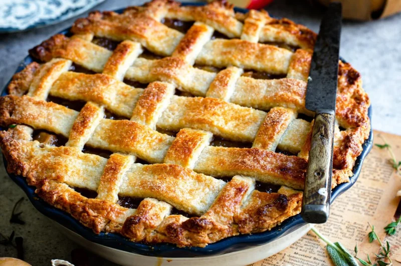 The Best Homemade Apple Pie with a Flaky Golden Crust