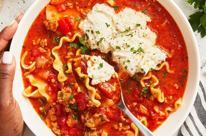 Cozy Lasagna Soup with All the Flavors of Classic Lasagna