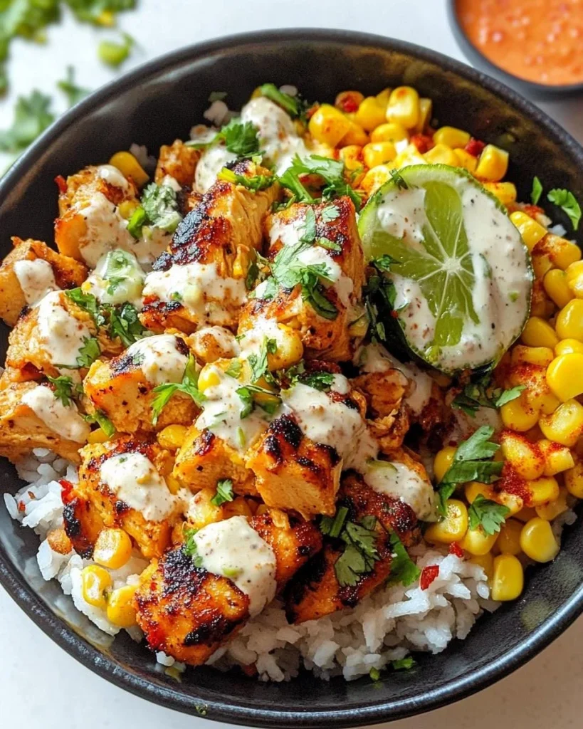 street corn chicken rice bowl recipe