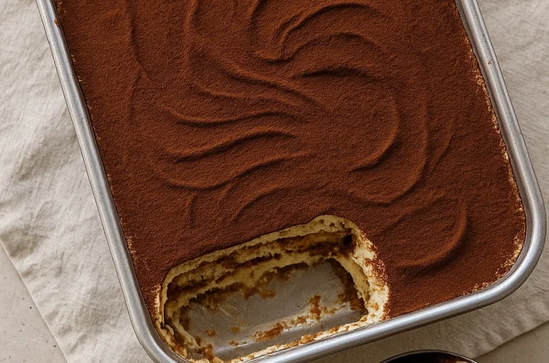 Classic Tiramisu with Creamy Layers and Rich Coffee Flavor